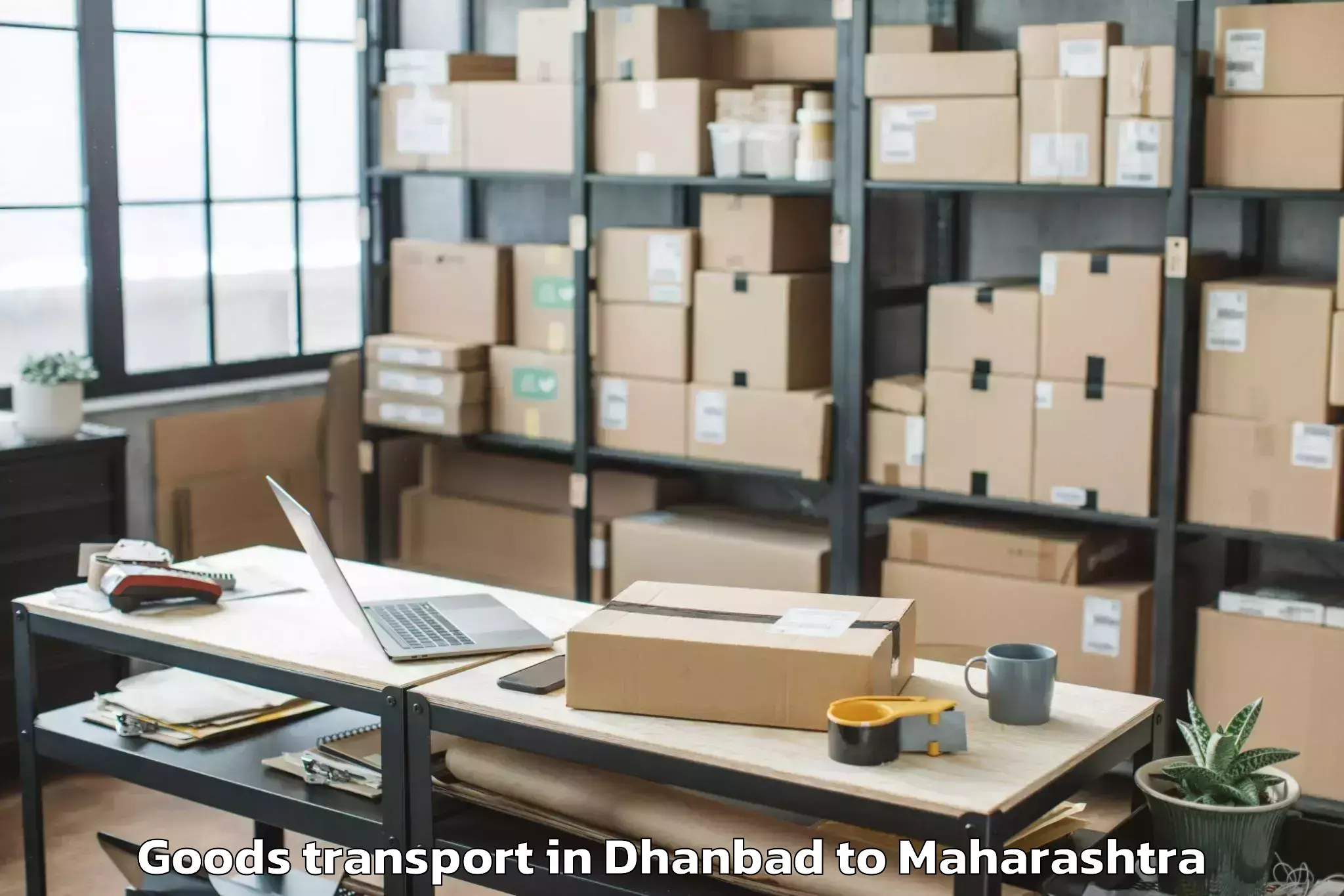 Book Dhanbad to Bhamragad Goods Transport